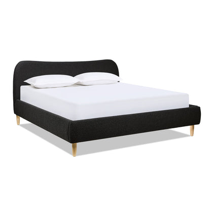 Roman - Curved Headboard Upholstered Platform Bed