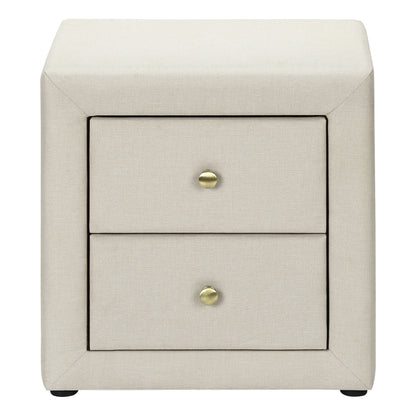 Nightstand, Storage Drawer Versatile Use, Upholstered, Transitional