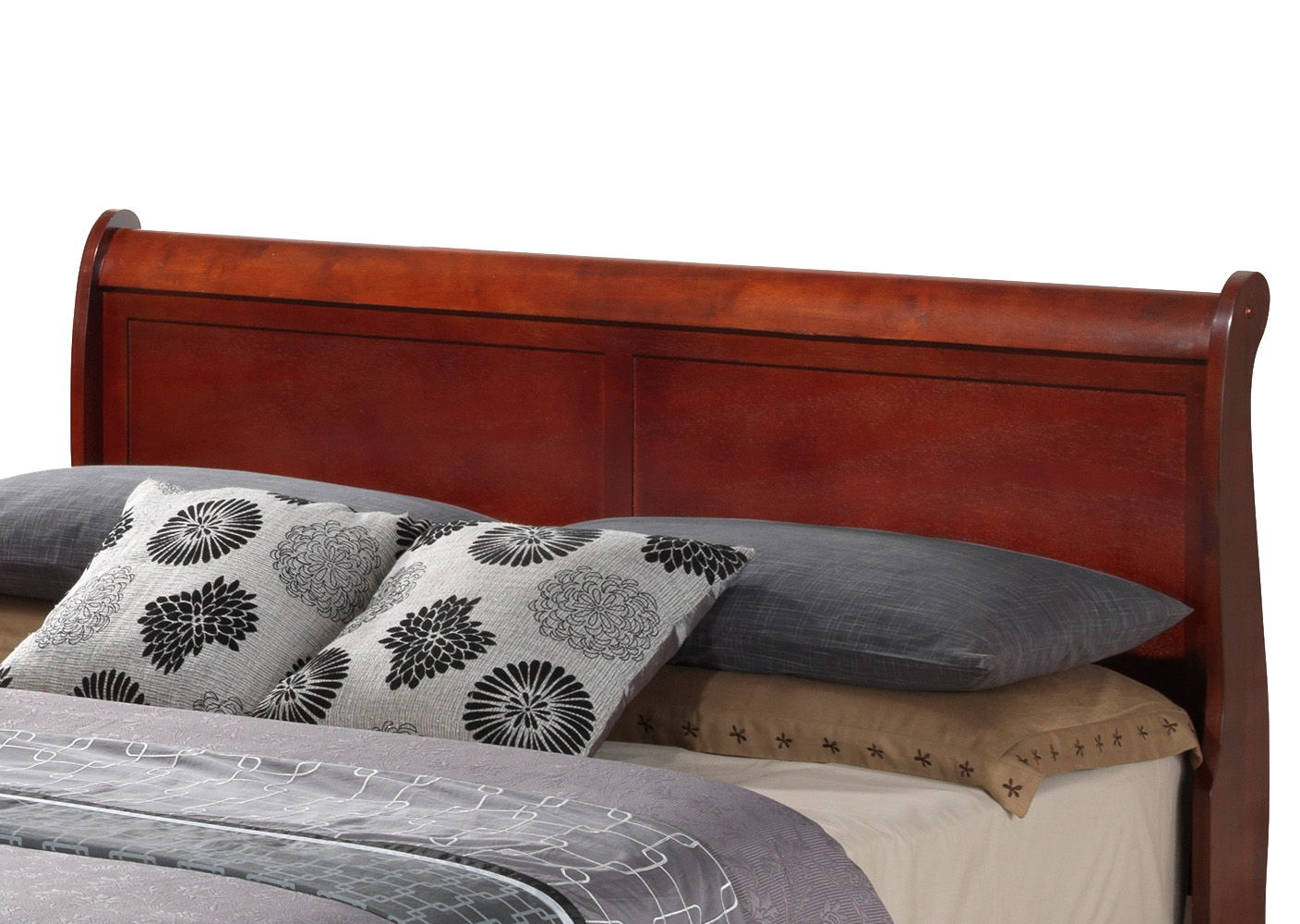 Sleigh Bed With Low Footboard