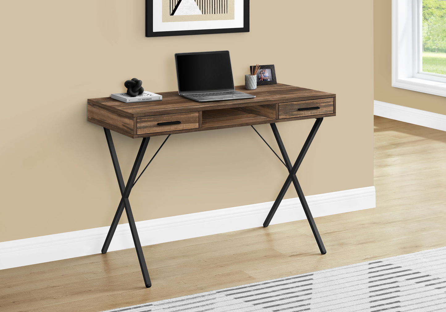 Computer Desk, Home Office, Laptop, Left / Right Set-Up, Storage Drawers, Work, Contemporary, Modern