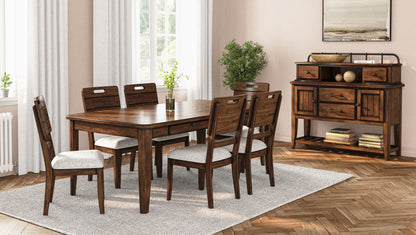 Casual Dining Table With Four Storage Drawers - Brown