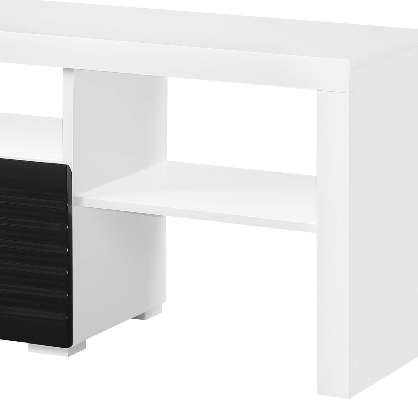 Buck II - High Gloss TV Stand - White / Black