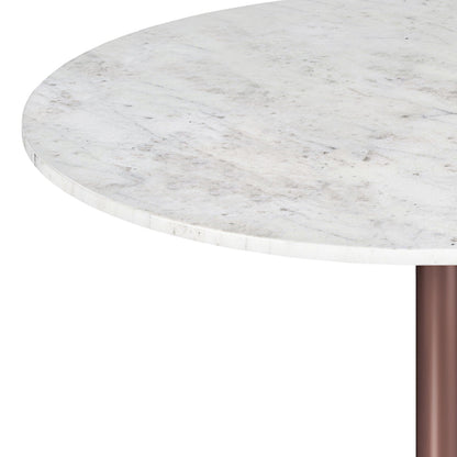 Osborne - Round Dining Table - White / Copper