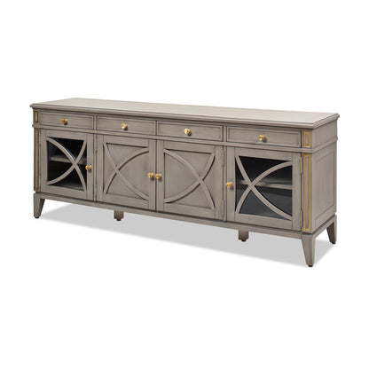 Dauphin - TV Stand Storage Display Console Table - Gray Cashmere