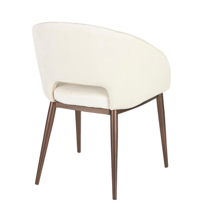 Renee - Contemporary Chair - Cream / Copper