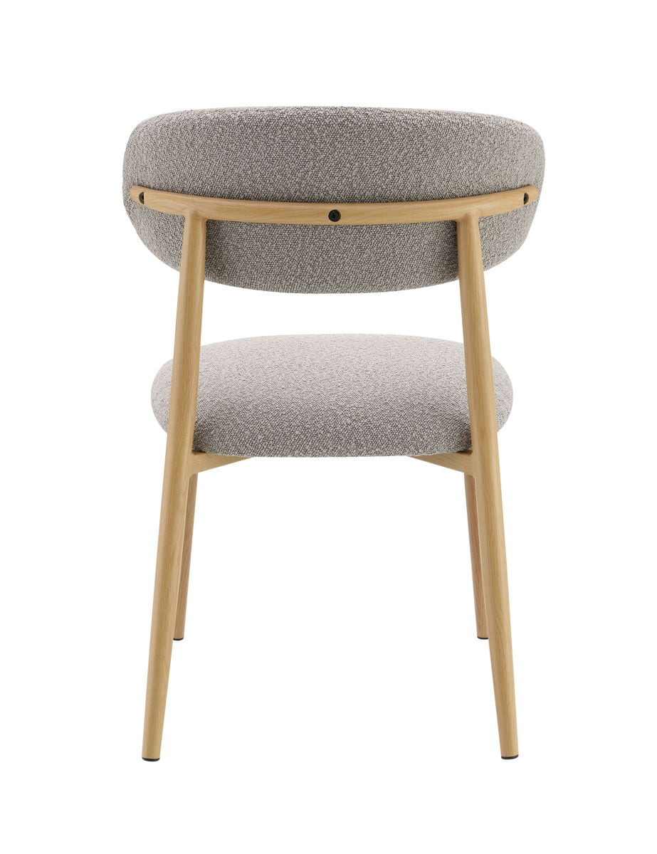 Kacey - Boucle Side Chair (Set of 2) - Gray