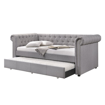 Justice - Twin Daybed With Trundle - Smoke Gray