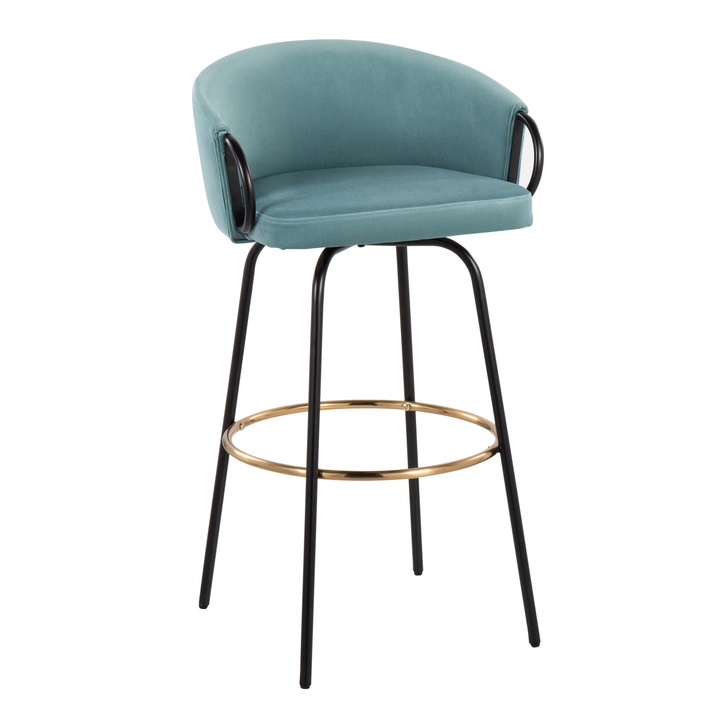 Claire - Contemporary / Glam Barstool With Footrest (Set of 2)