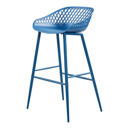 Piazza - Outdoor Barstool Barstool (Set of 2) - Blue