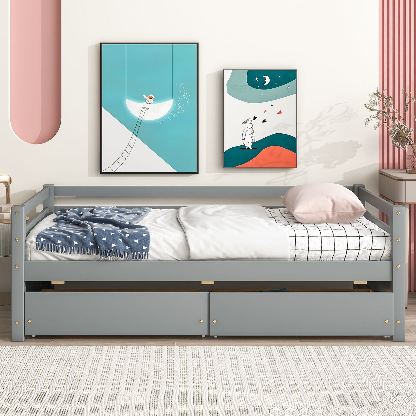 Daybed With 2 Storage Drawers