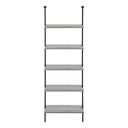 Bookshelf, Bookcase, Etagere, Ladder, 5 Tier, For Office, Marble Look Contemporary & Modern