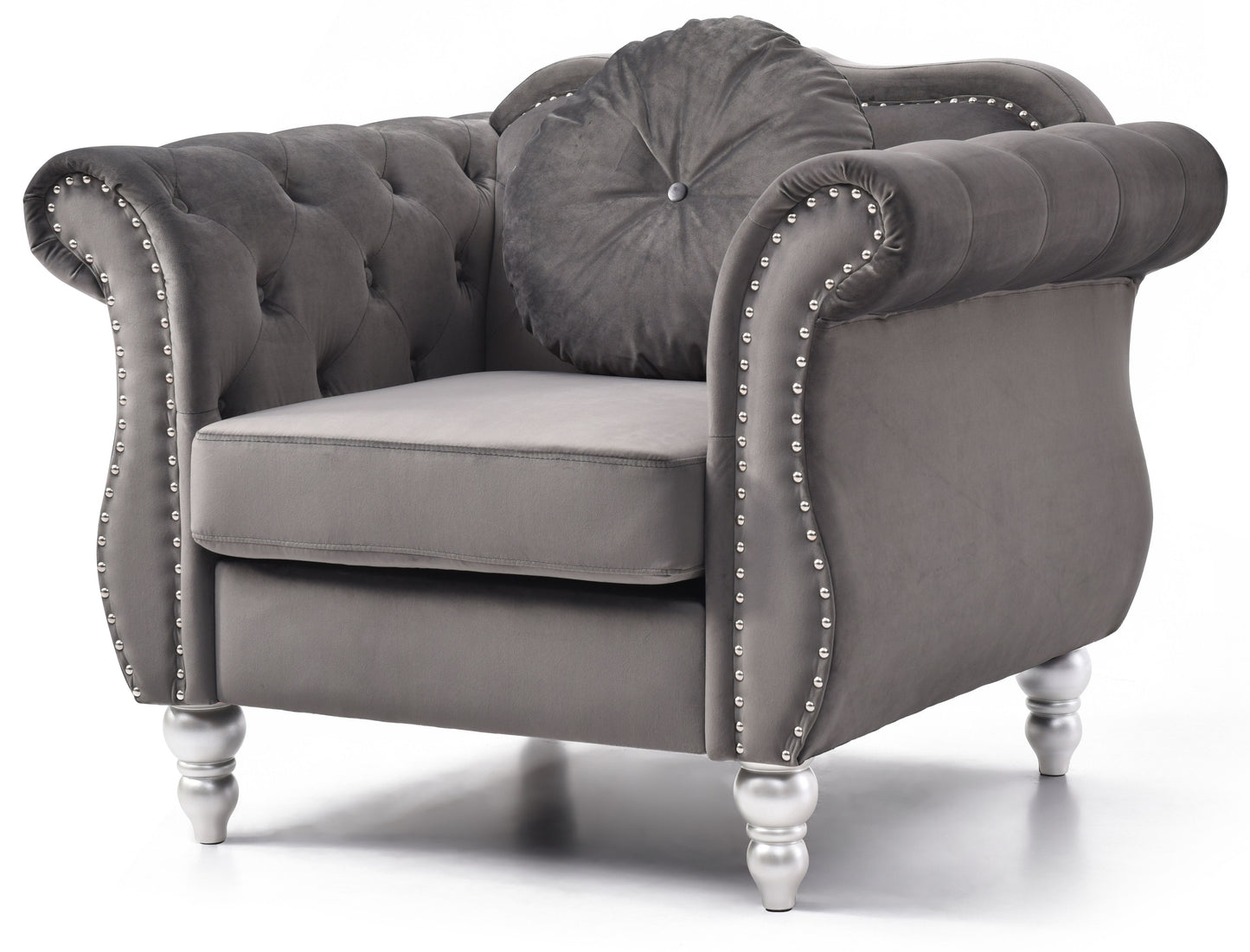 Chic Transitional Flared Arm Chair