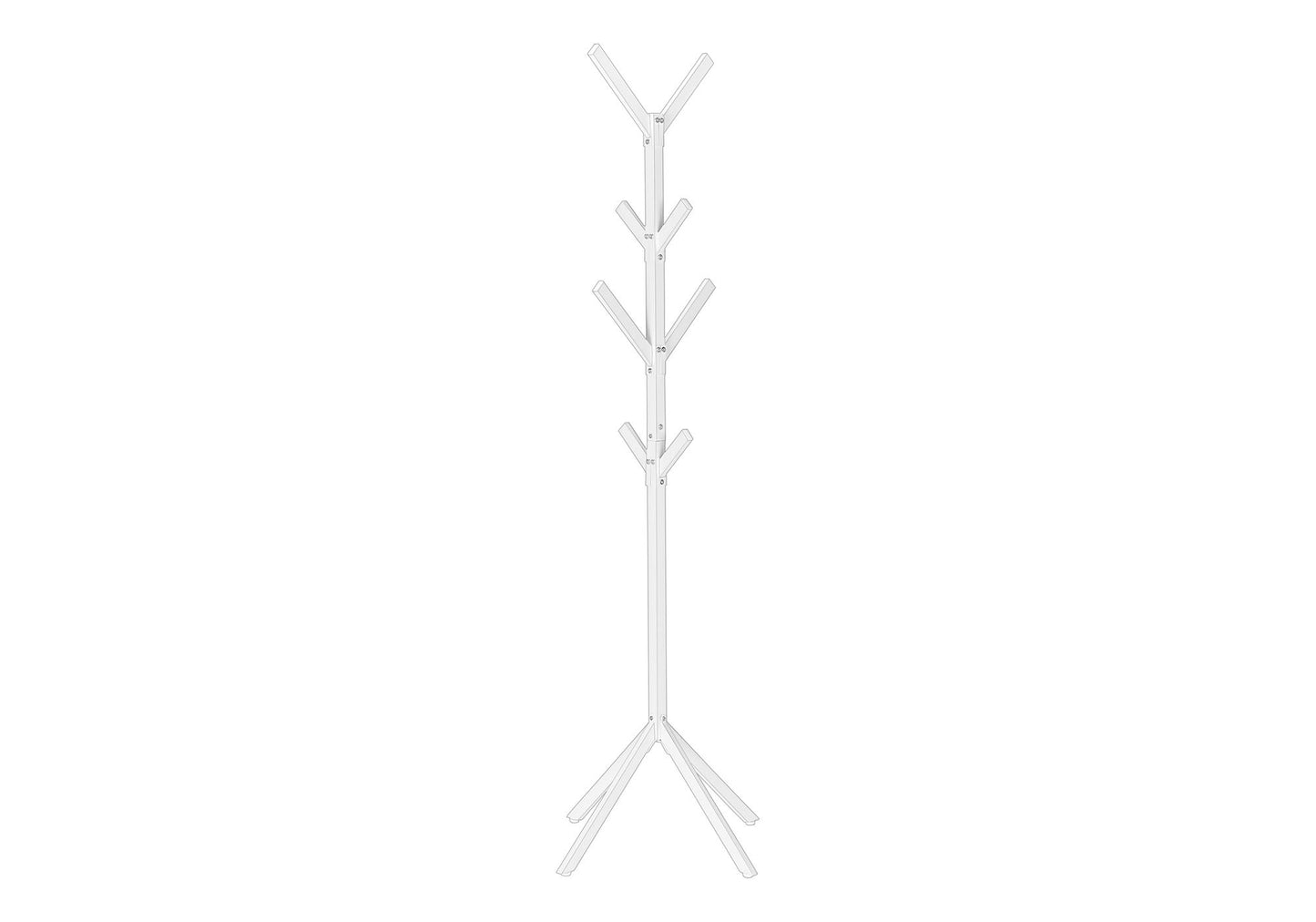 Coat Rack, Hall Tree, Free Standing, 8 Hooks, Entryway, Contemporary & Modern