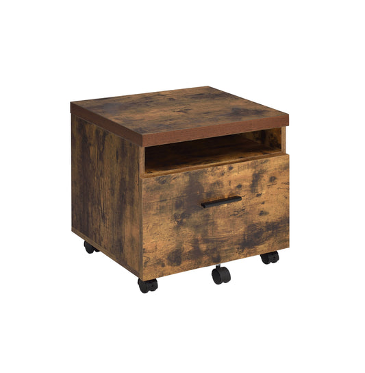 Bob - File Cabinet - Weathered Oak / Black