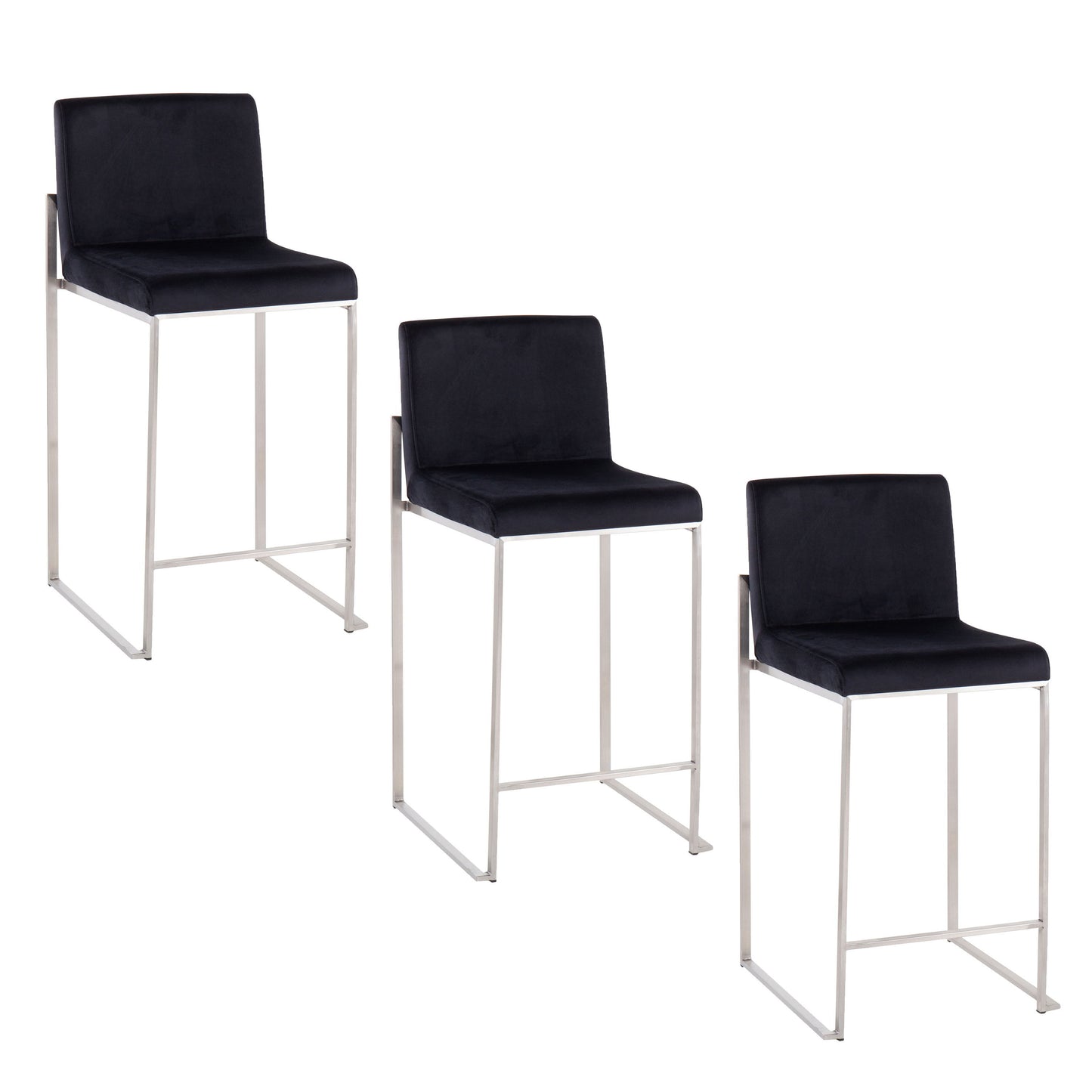 Fuji - Contemporary High Back Counter Stool, Functional Design