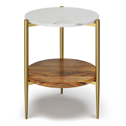 Wagner - Round Marble & Wood Table