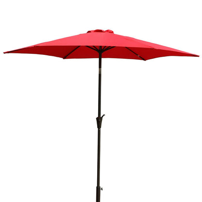 8.8' Outdoor Aluminum Patio Umbrella With 42 Pound Square Resin Umbrella Base