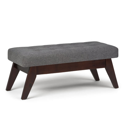 Draper - Upholstered Mid Century Tufted Ottoman Bench