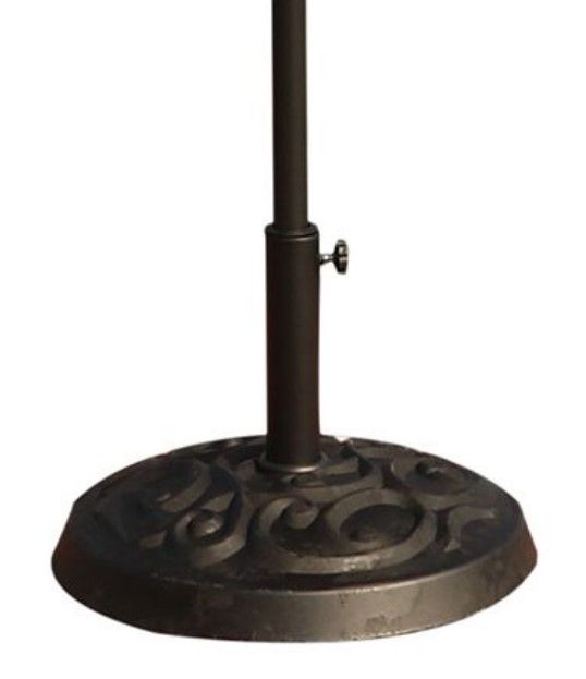 Rust-Resistant Resin Umbrella Base - Black