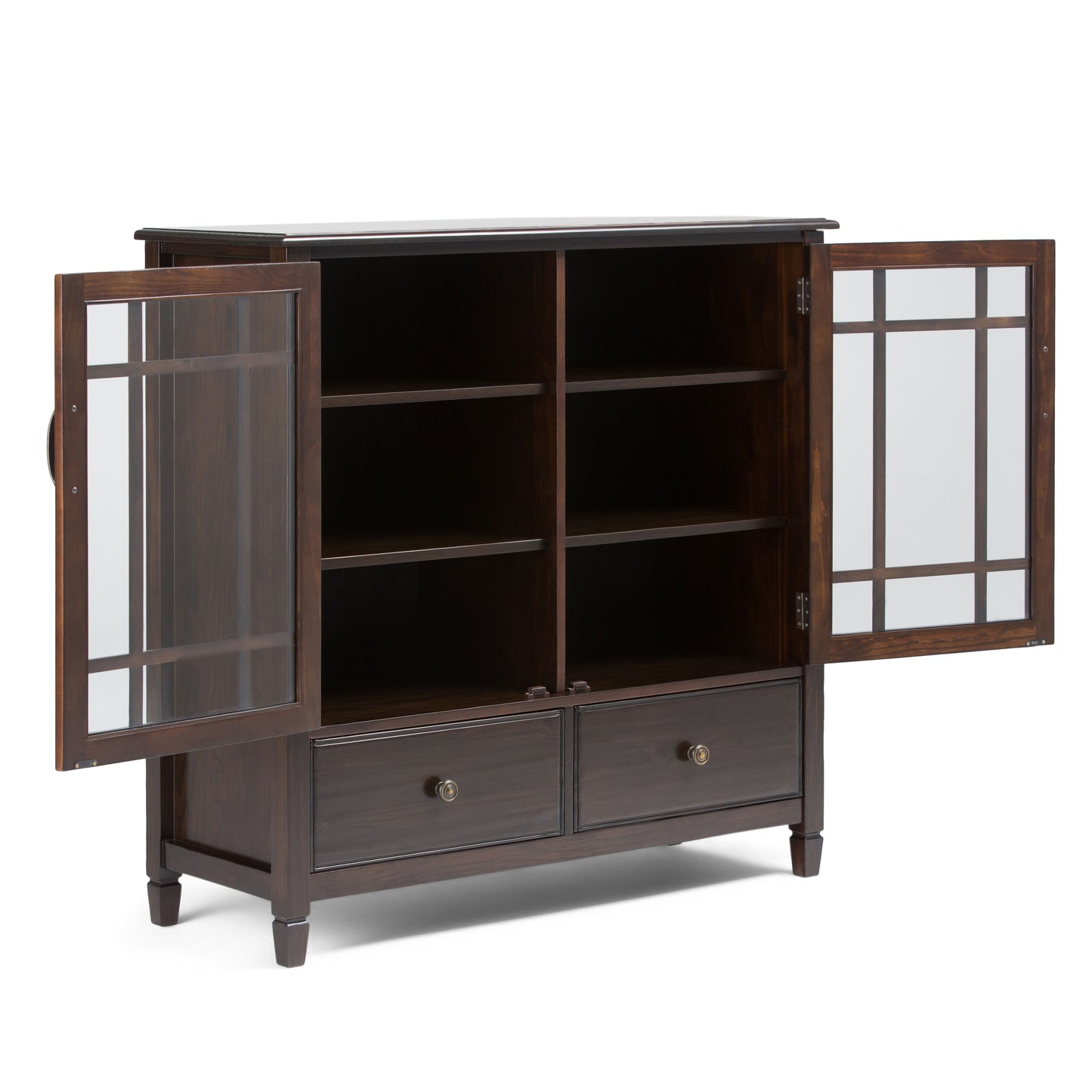 Connaught - Tall Storage Cabinet - Dark Chestnut Brown