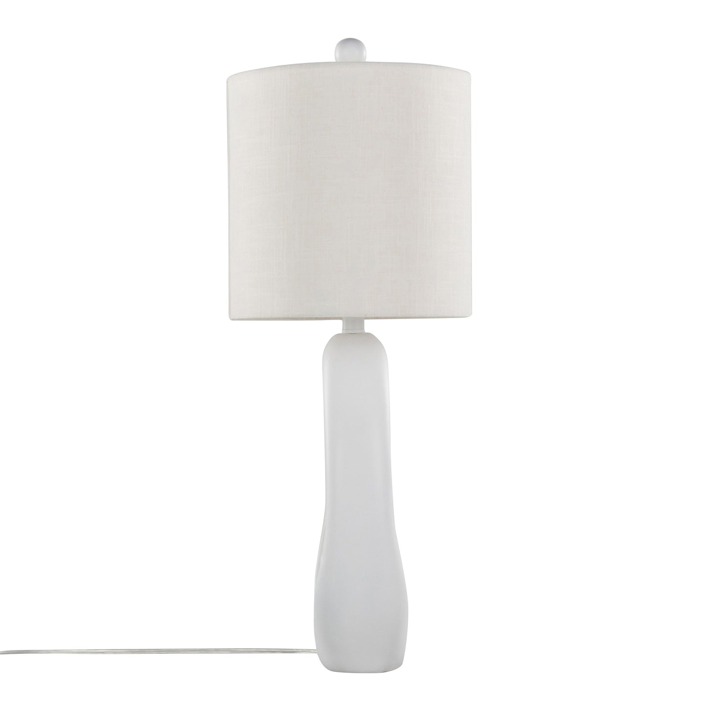 Pearl - Contemporary Table Lamp (Set of 2) - Matte White / Natural Shell