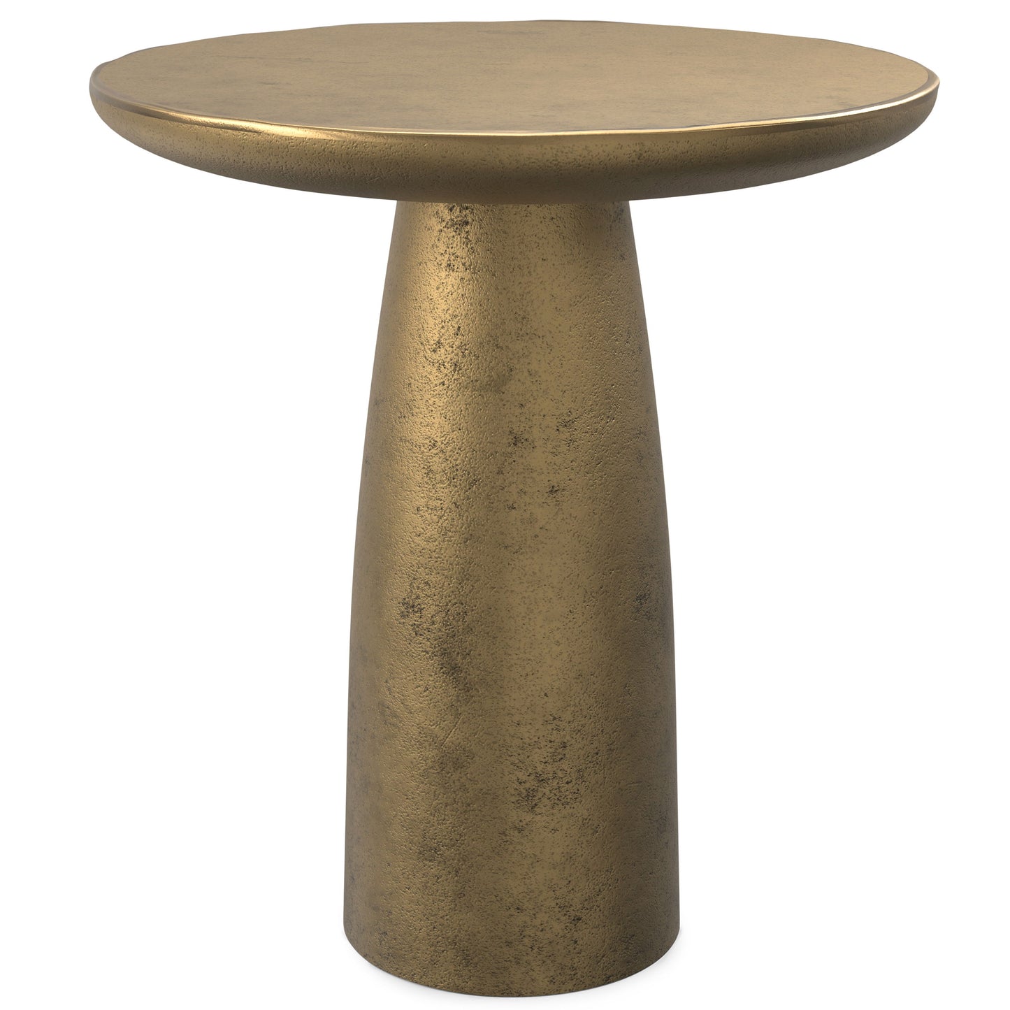 Dominique - Cast Aluminum Side Table - Brown