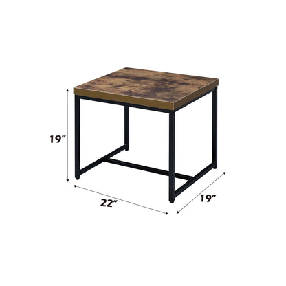 Bob - End Table - Weathered Oak / Black