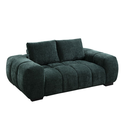 Ferrand - 2 Pieces Green Living Room Sofa & Loveseat Set - Green