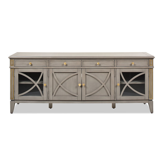 Dauphin - TV Stand Storage Display Console Table - Gray Cashmere