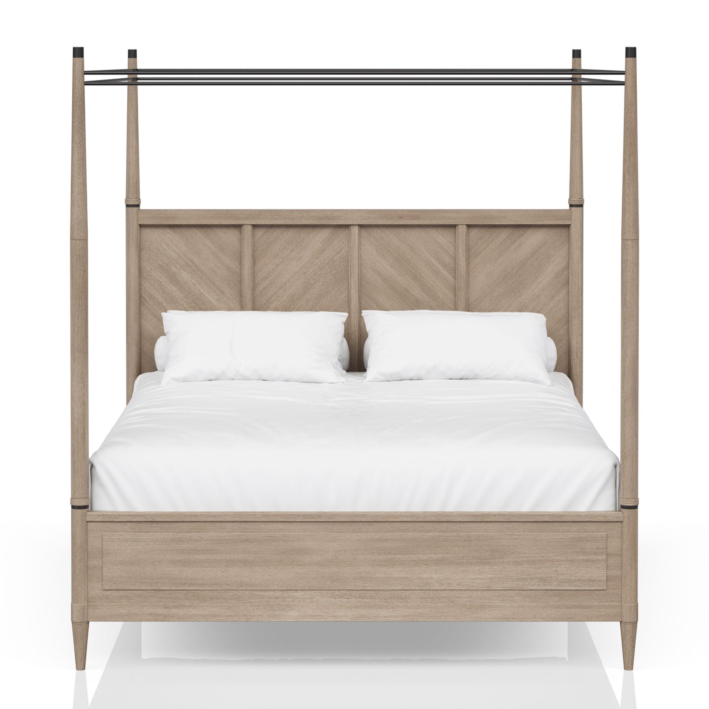 Transitional Styling Canopy Bed