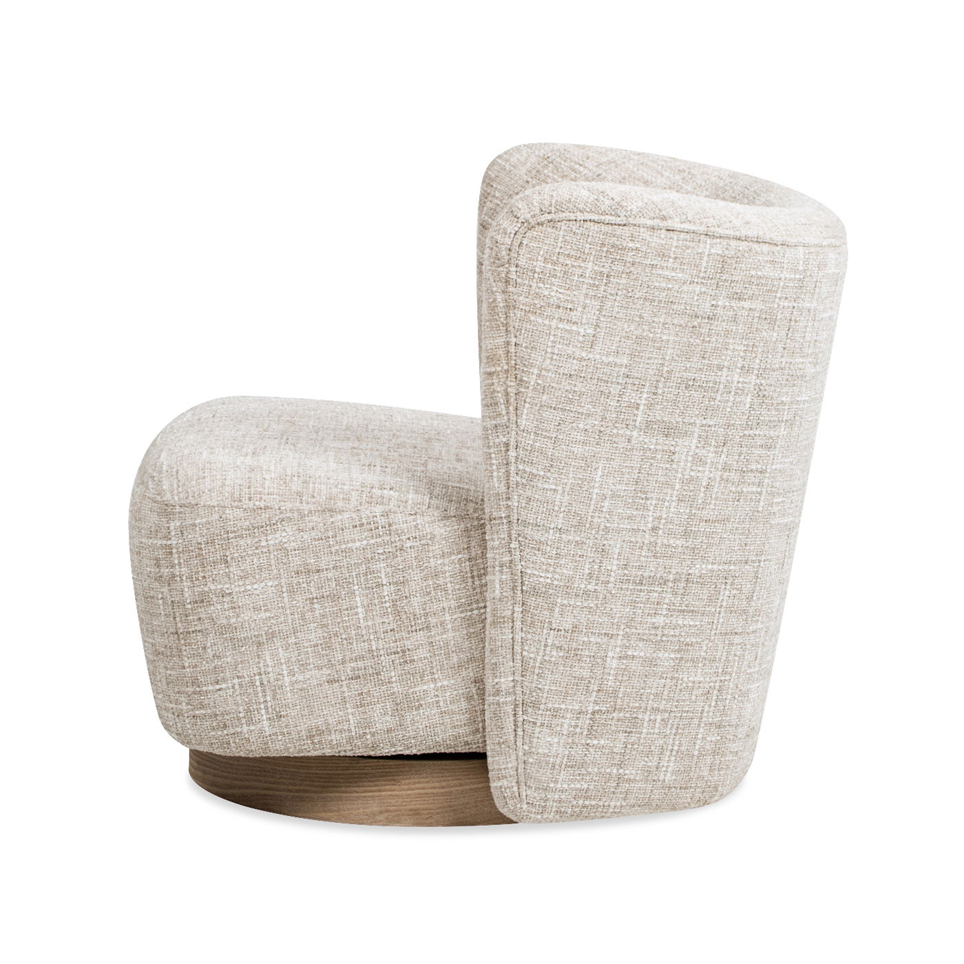 Miranda - Armless Swivel Accent Chair - Natural Gray