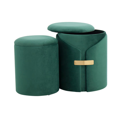 Dahlia - Contemporary / Glam Nesting Ottoman Set