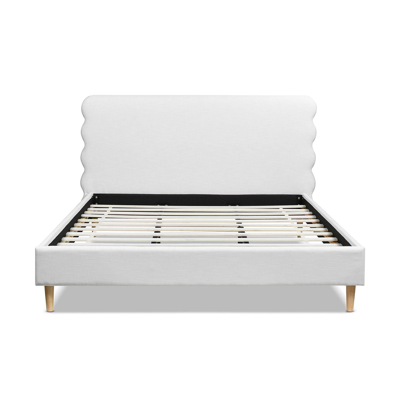 Stockholm - Modern Wavy Headboard Platform Bed