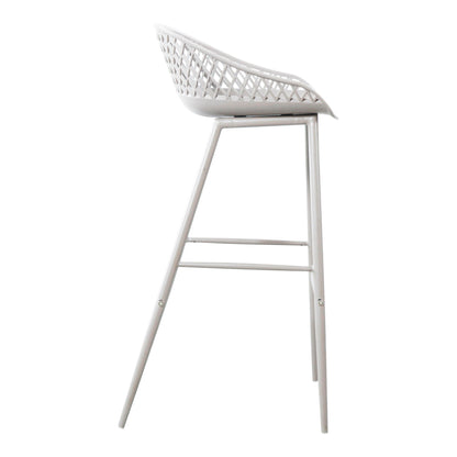 Piazza - Outdoor Barstool Barstool (Set of 2) - White