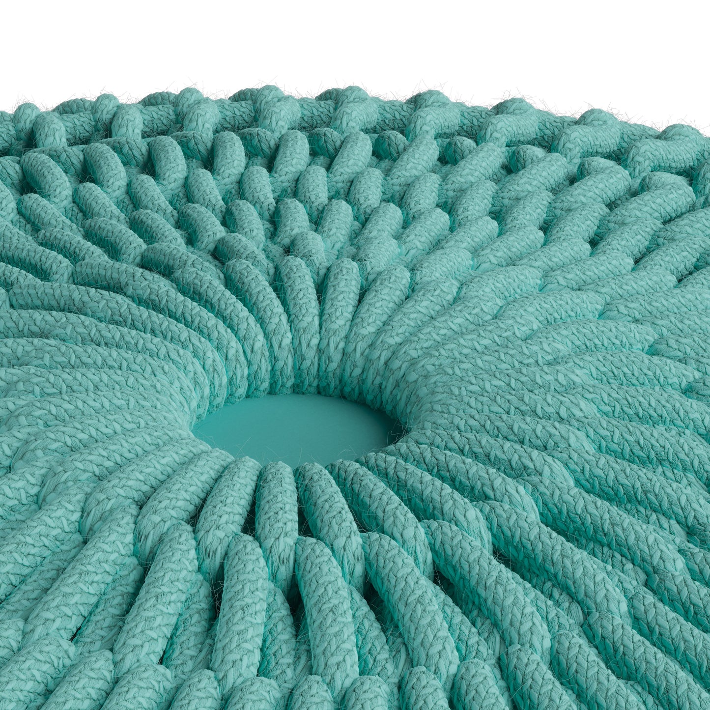 Sonata - Handcrafted Round Knitted Outdoor / Indoor Pouf