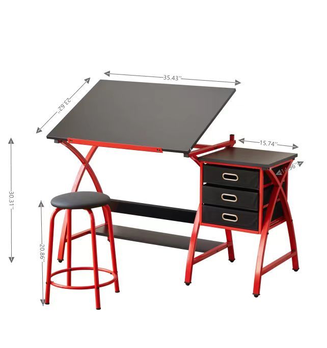 Drafting Table With Stool