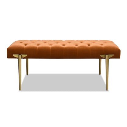 Aria - Upholstered Gold Accent Bench