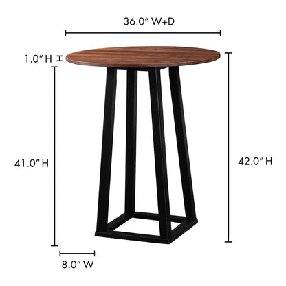 Tri - Mesa - Bar Table - Brown