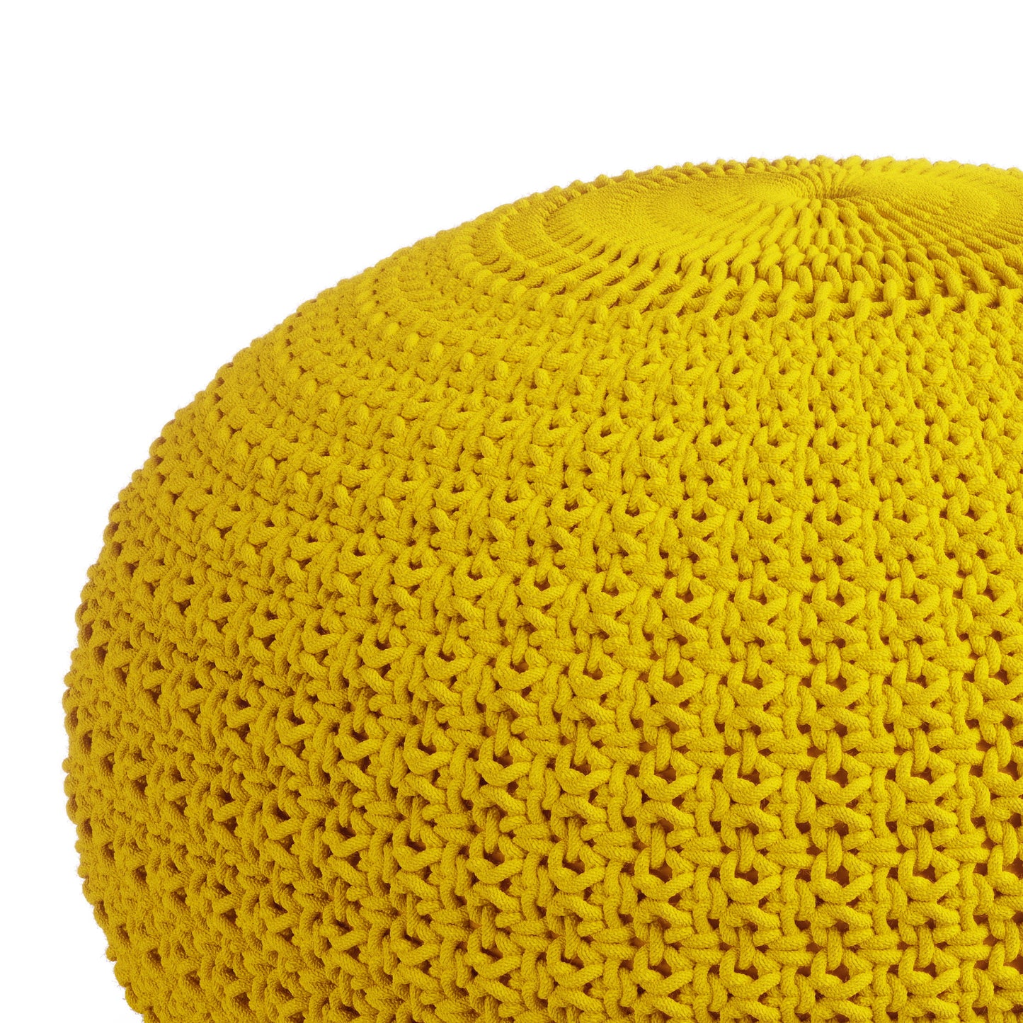 Sonata - Handcrafted Round Knitted Outdoor / Indoor Pouf