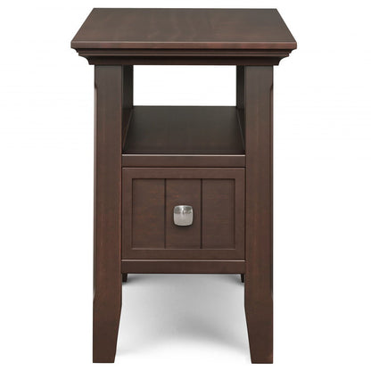 Acadian - Narrow Side Table With Drawer - Brown