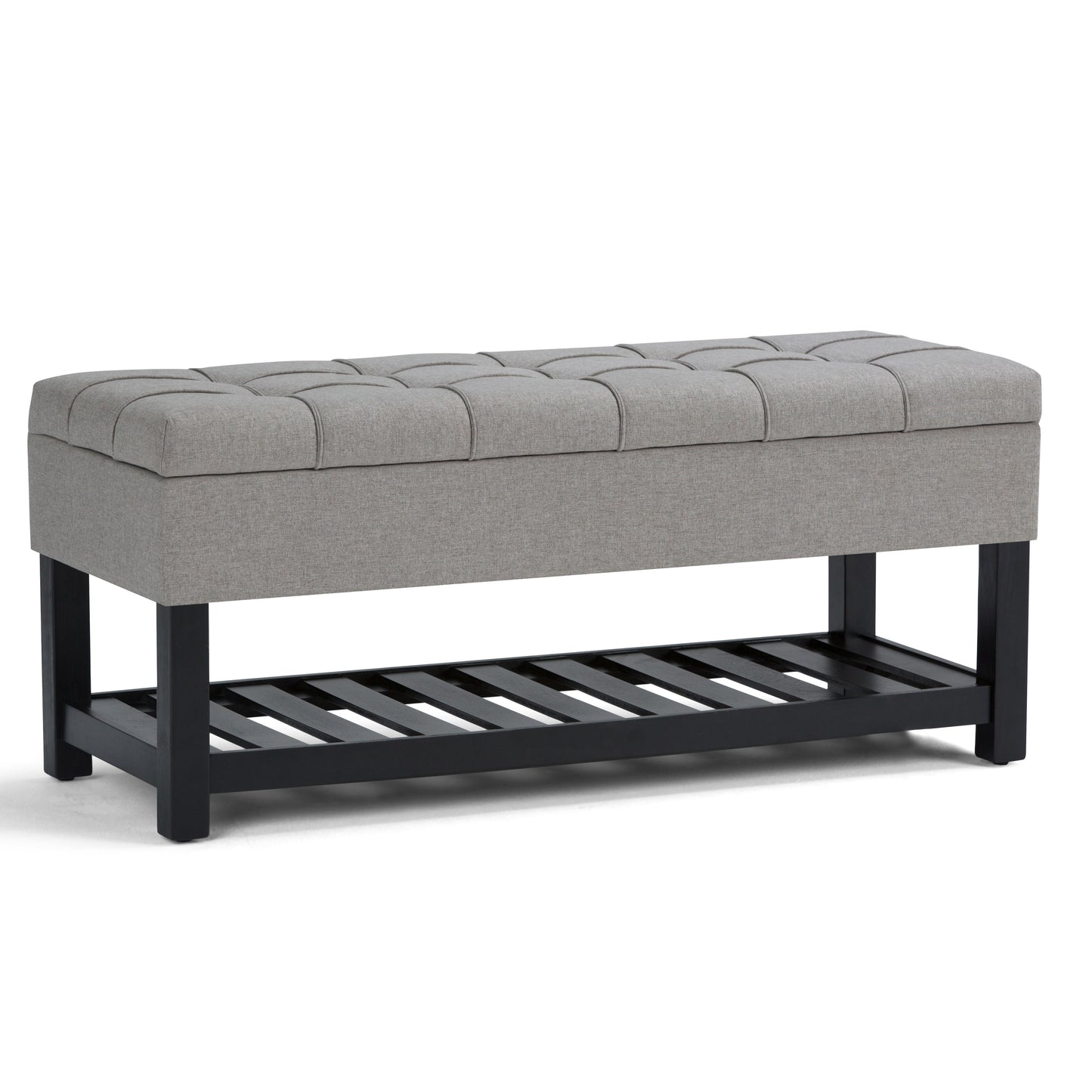 Saxon - Upholstered Transitional Storage Ottoman Bench