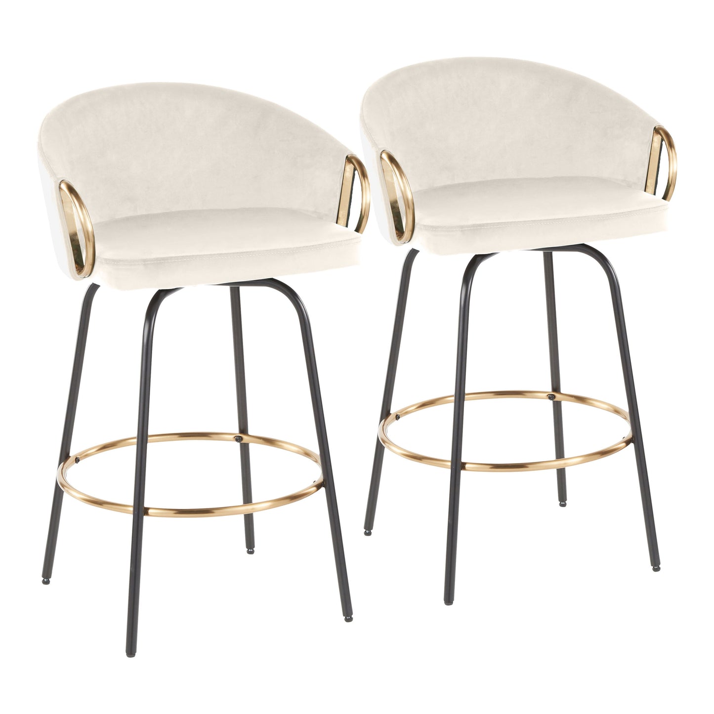 Claire - Contemporary / Glam Counter Stool (Set of 2)