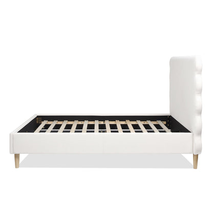 Stockholm - Modern Wavy Headboard Platform Bed