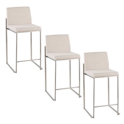 Fuji - Contemporary High Back Counter Stool, Functional Design