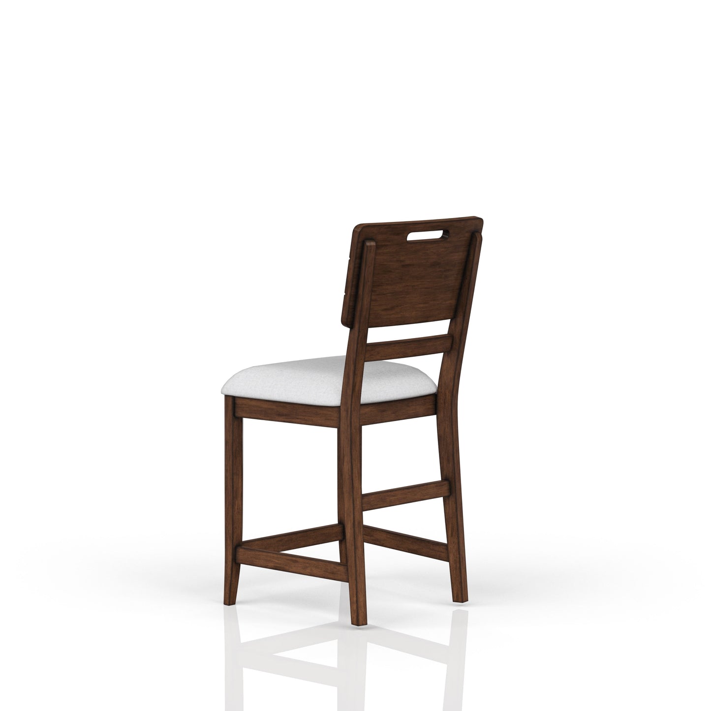 Casual Counter Stool Contrasting Upholstered Seat (Set of 2) - Brown