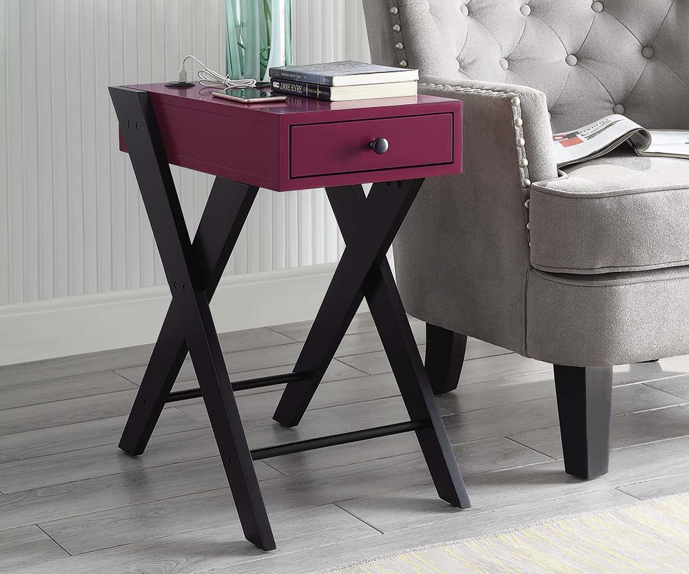 Fierce - Accent Table With Built - In USB Port