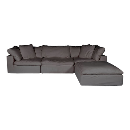 Clay - Lounge Modular Sectional Livesmart Fabric - Light Gray