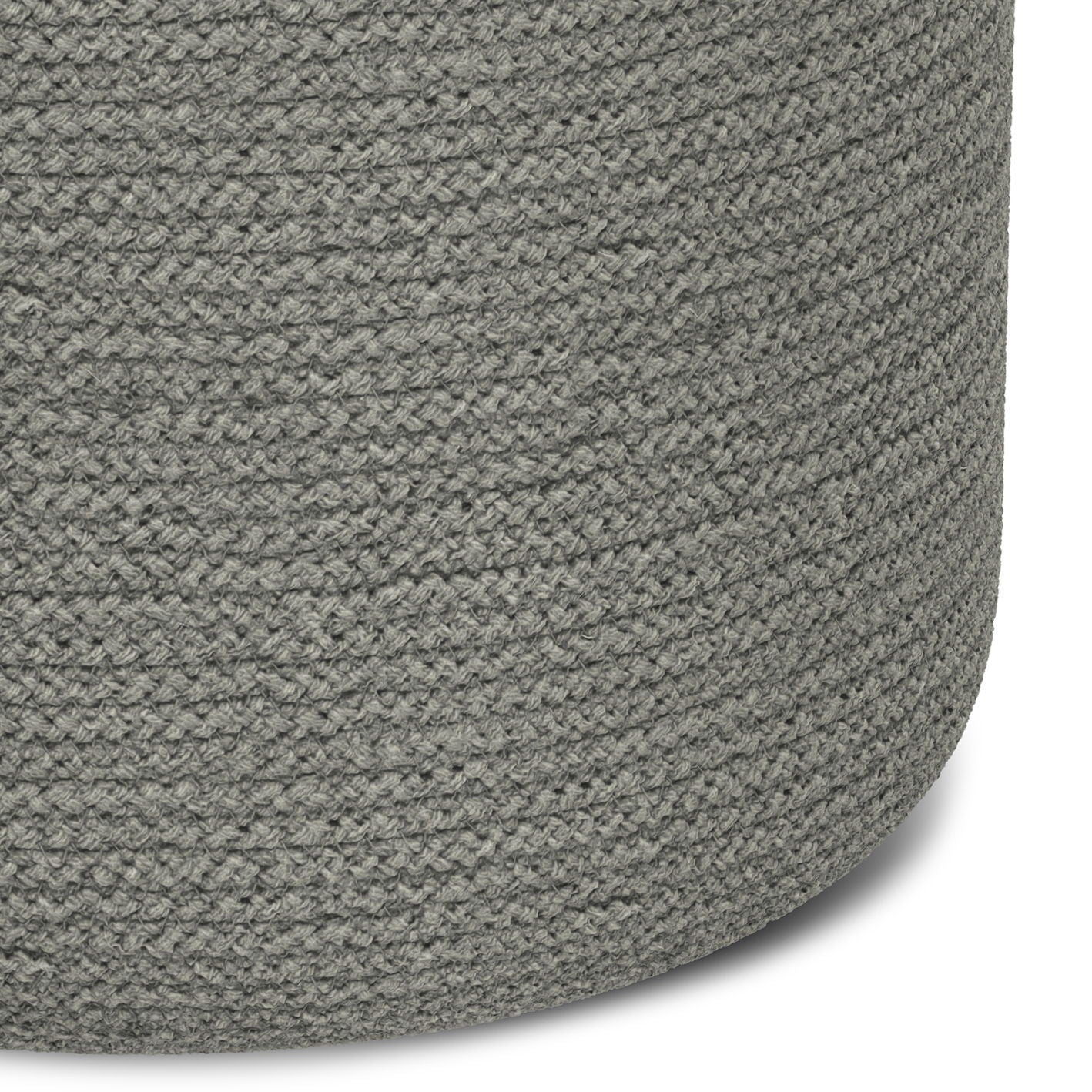 Serena - Handcrafted Round Braided Pouf