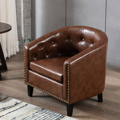 Tufted Barrel Chairtub Chair For Living Room Bedroom Club Chairs