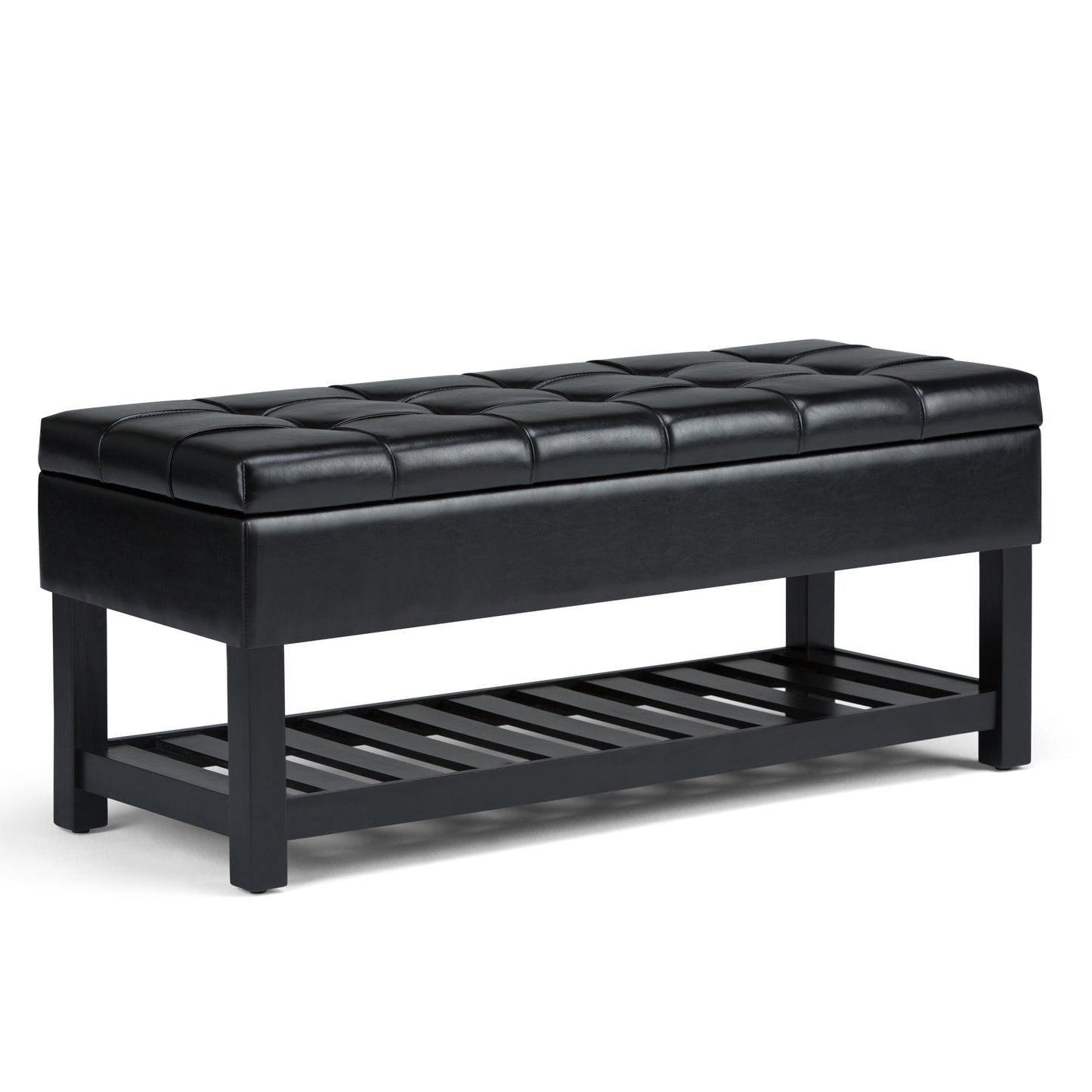 Saxon - Upholstered Transitional Storage Ottoman Bench